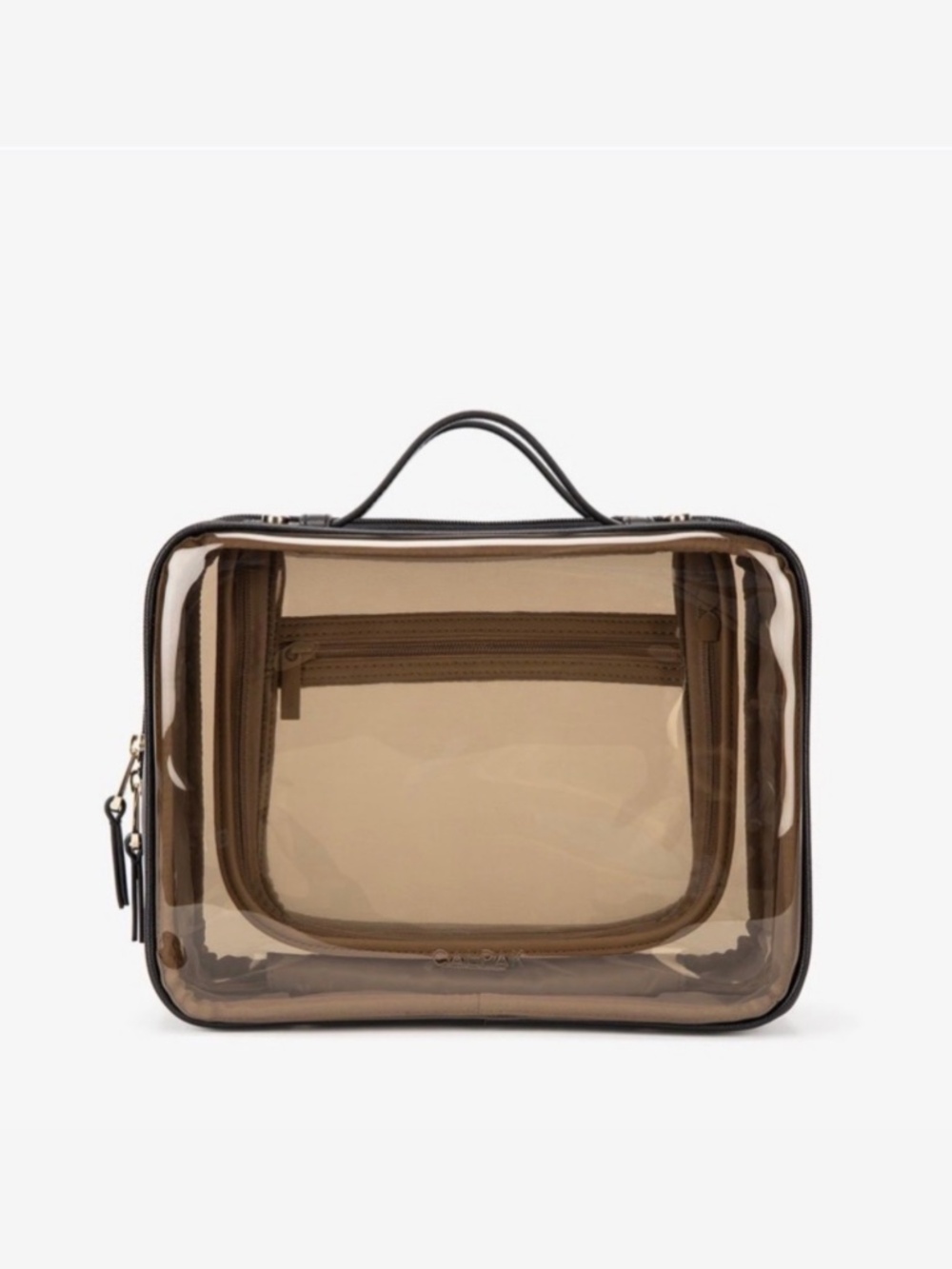 Calpak Large Clear Cosmetics Case in Eclipse